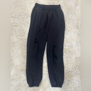 Zara sweatpants- navy blue with rips on knees